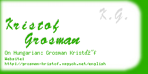 kristof grosman business card